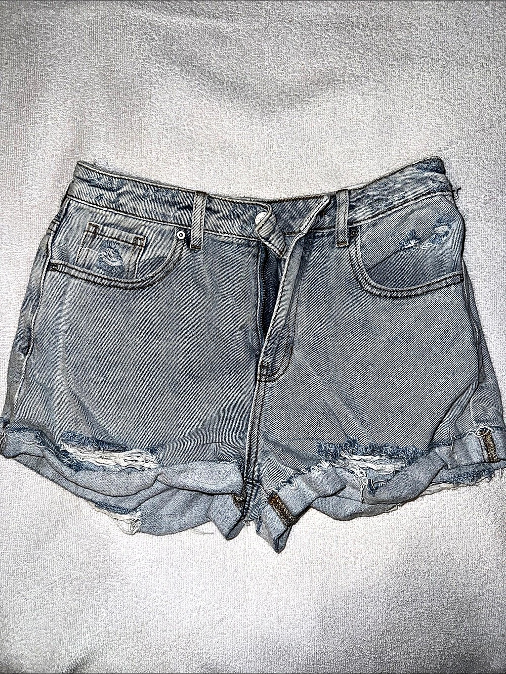 Distressed Denim Jean Shorts Waist 27
